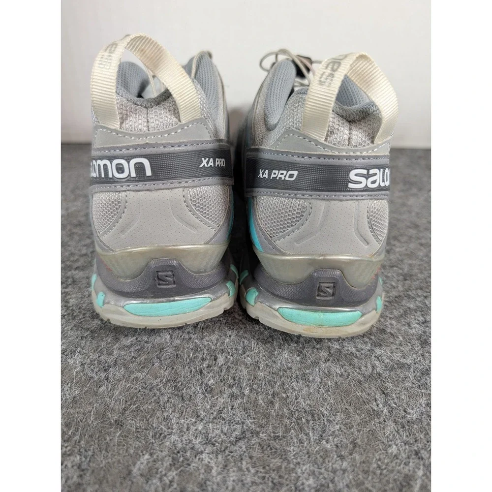 Salomon XA Pro 3D Trail Running Shoes Grey Blue Mens 9 356811 Hiking Sneakers
